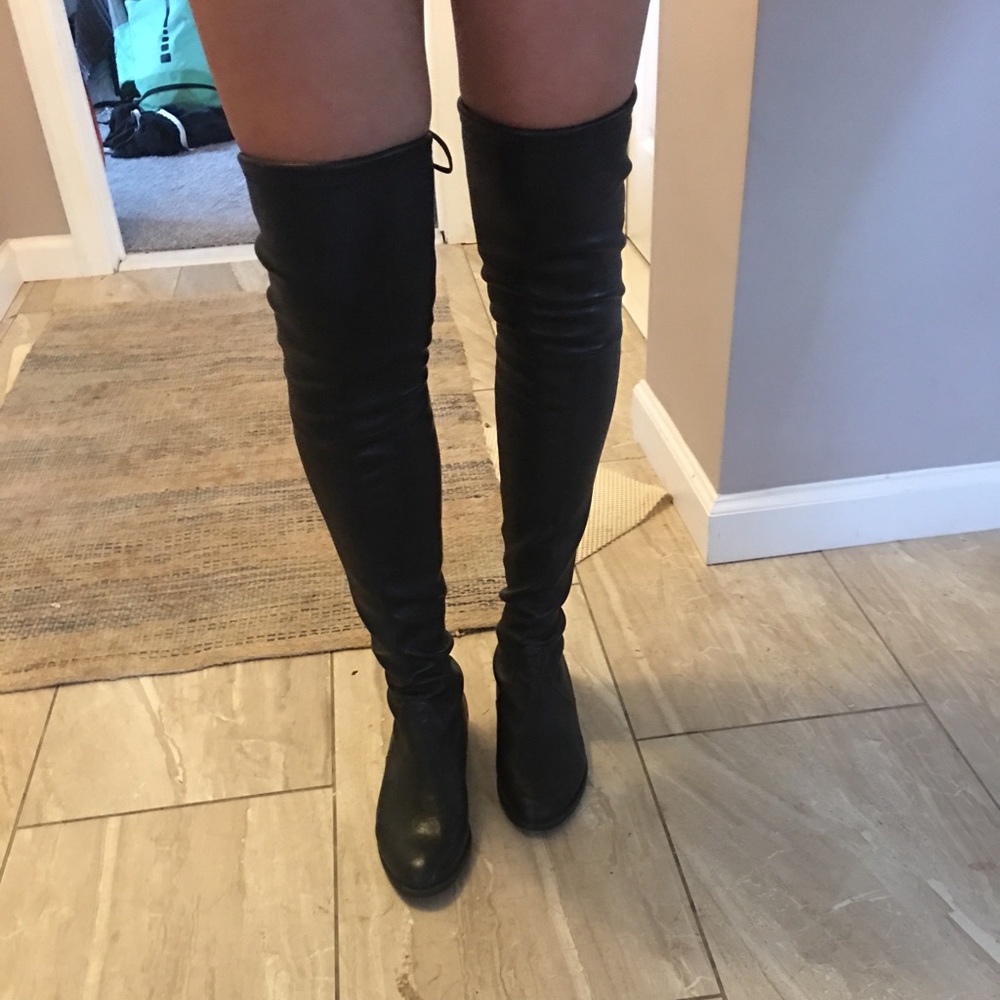 Knee-high black boots